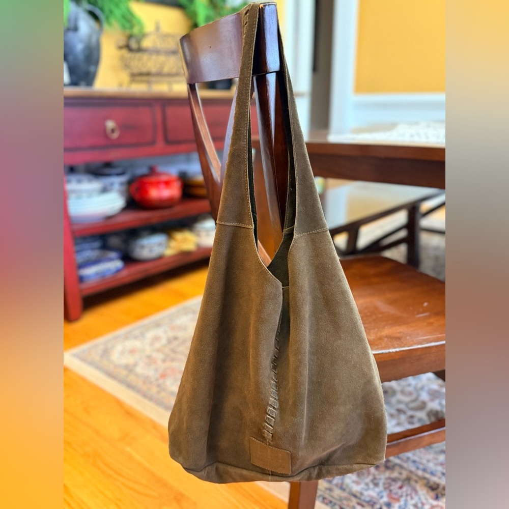 Haute Hippie Green Suede Hobo Bag